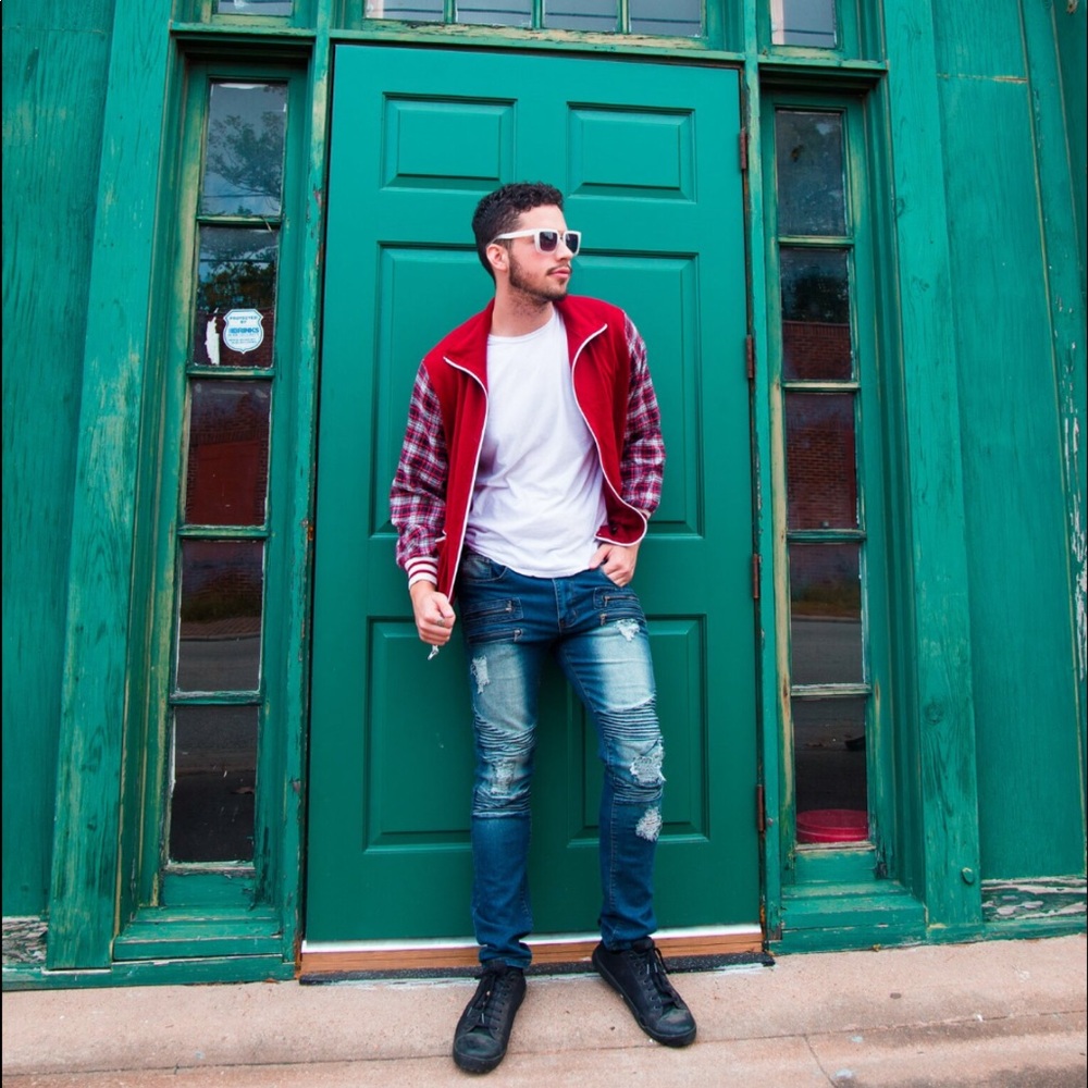 Distressed Medium Wash Jeans